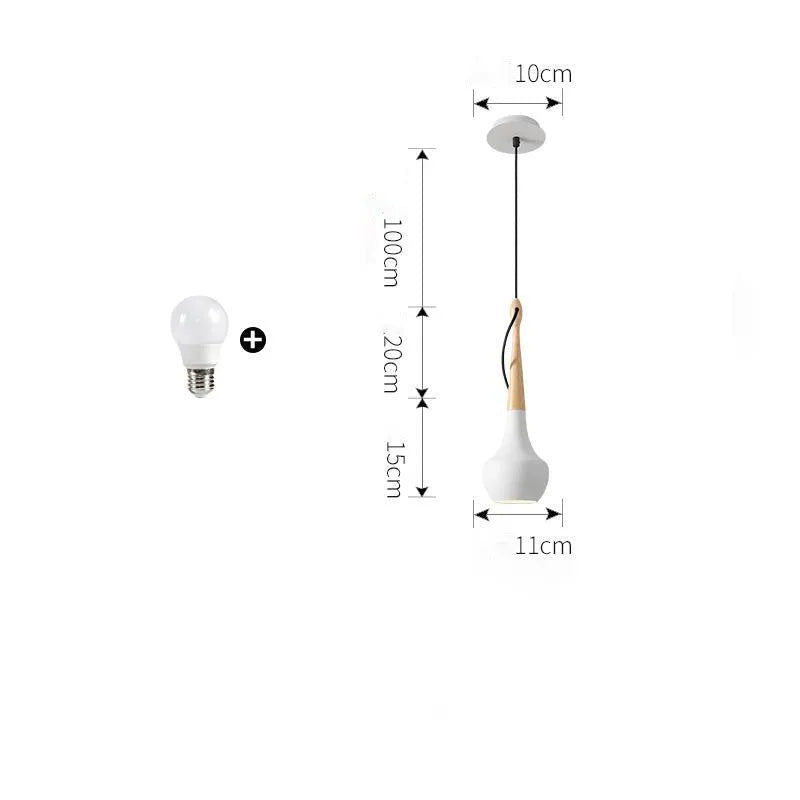 Postmodern minimalist dining room chandelier, adjustable 1.5 m height, black grey white, 110 × 350 mm, E27 LED