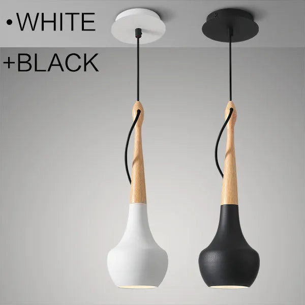 Postmodern minimalist dining room chandelier, adjustable 1.5 m height, black grey white, 110 × 350 mm, E27 LED