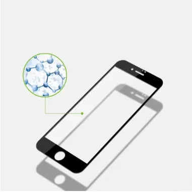 Black tempered glass full screen protector film compatible with Apple iPhone SE2 mobile phone