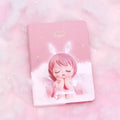 Fairy handbook notepad with floral design and PU leather cover in A6 size
