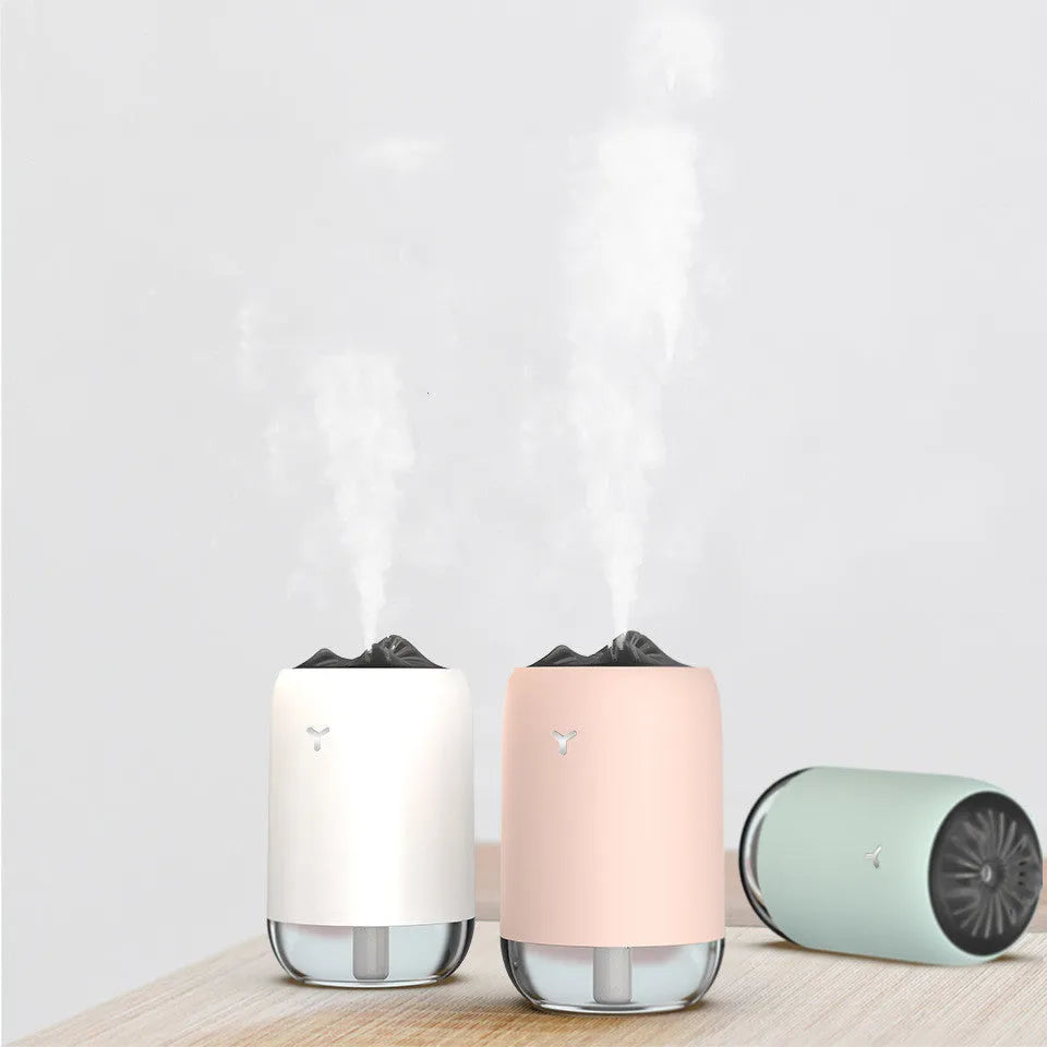 Magic Flame ultrasonic humidifier in columnar design with single fog outlet