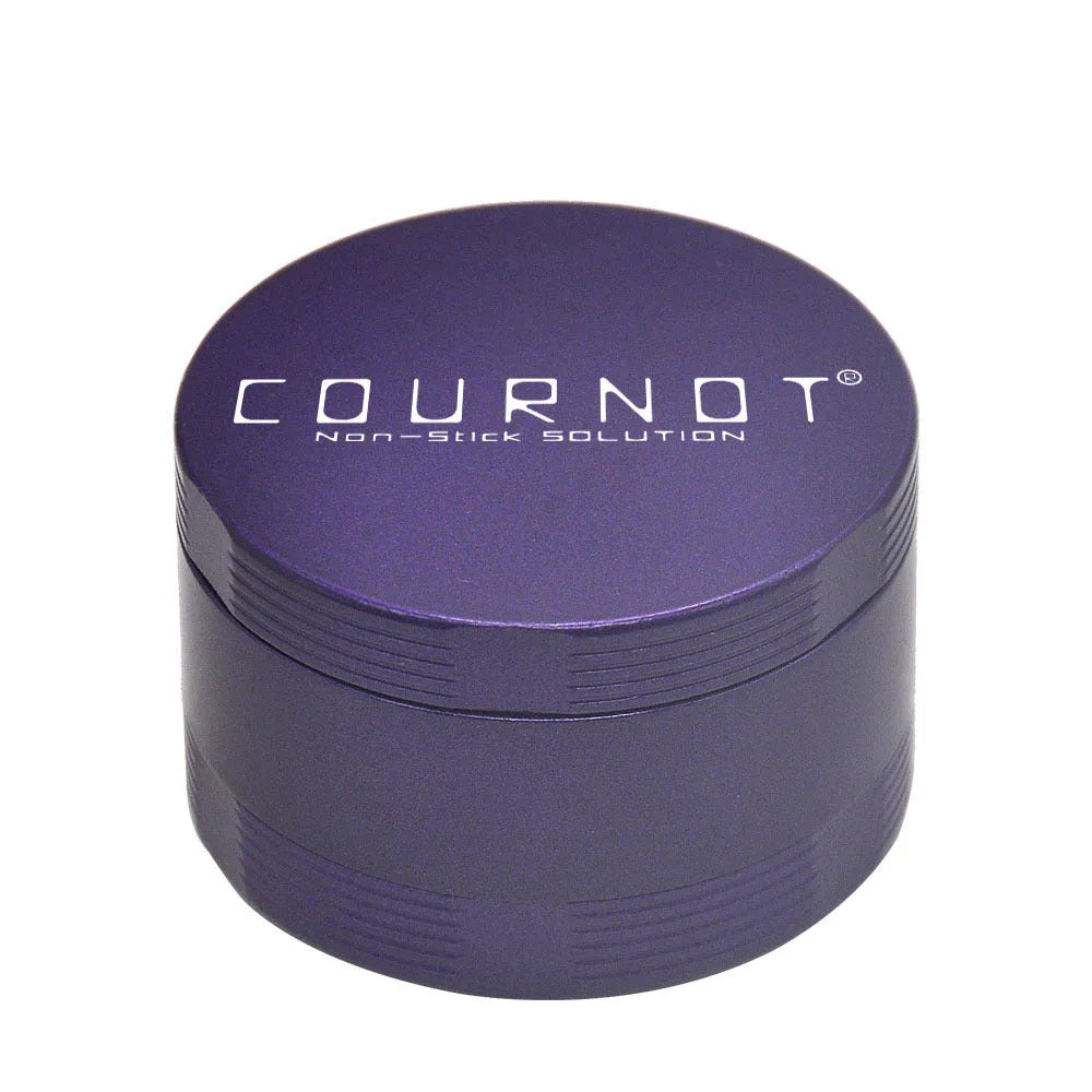 Four layer aviation aluminium herb grinder with diamond teeth in choice of colours.
