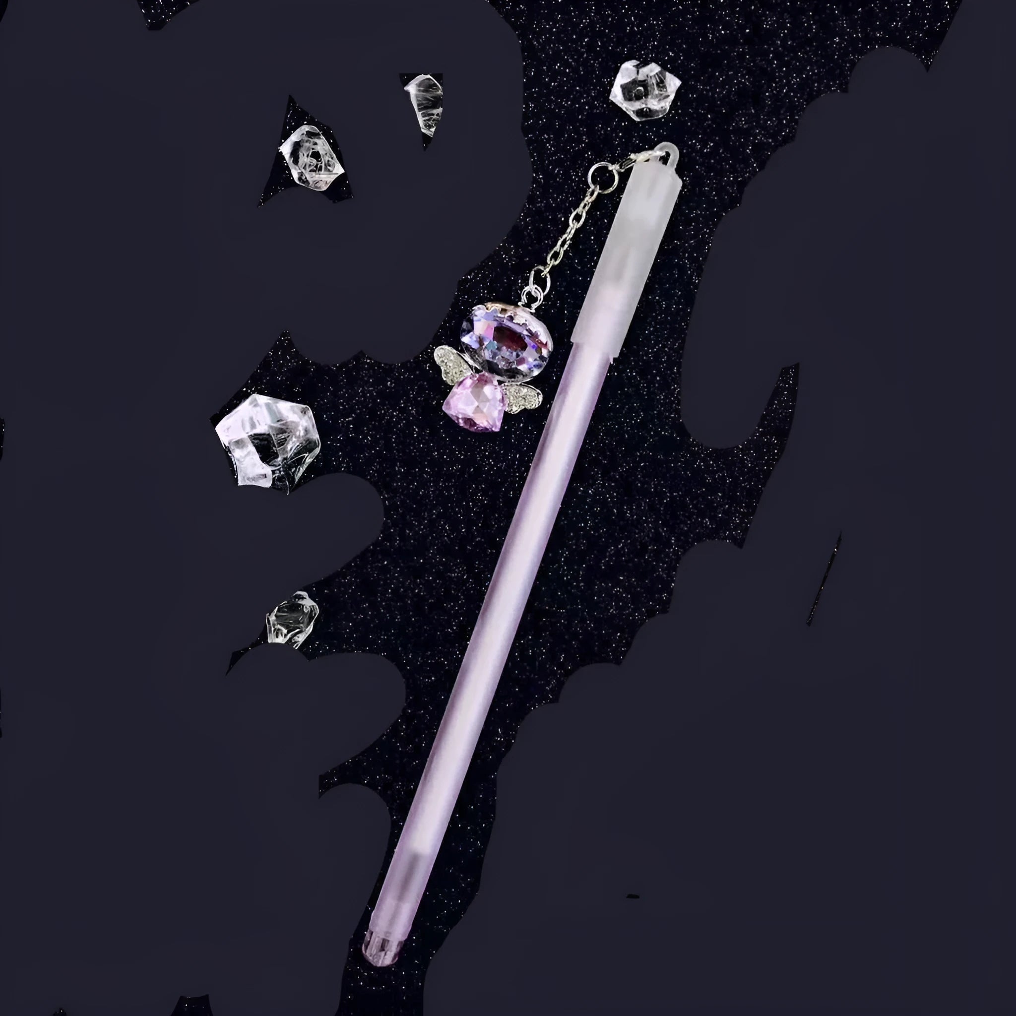 Little Angel Girl Water Pendant Gel Pen with diamond angel design and 15cm plastic body