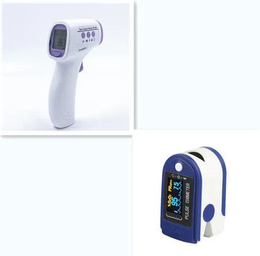 White digital non-contact thermometer for one-touch temperature measurement.