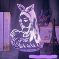 Black base touch remote control LED desk lamp with colourful acrylic shade, 200 mm size