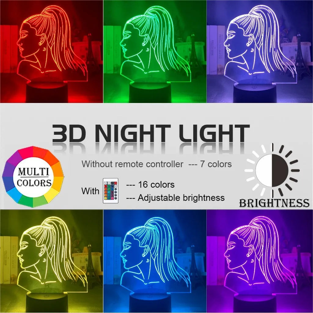Black base touch remote control LED desk lamp with colourful acrylic shade, 200 mm size