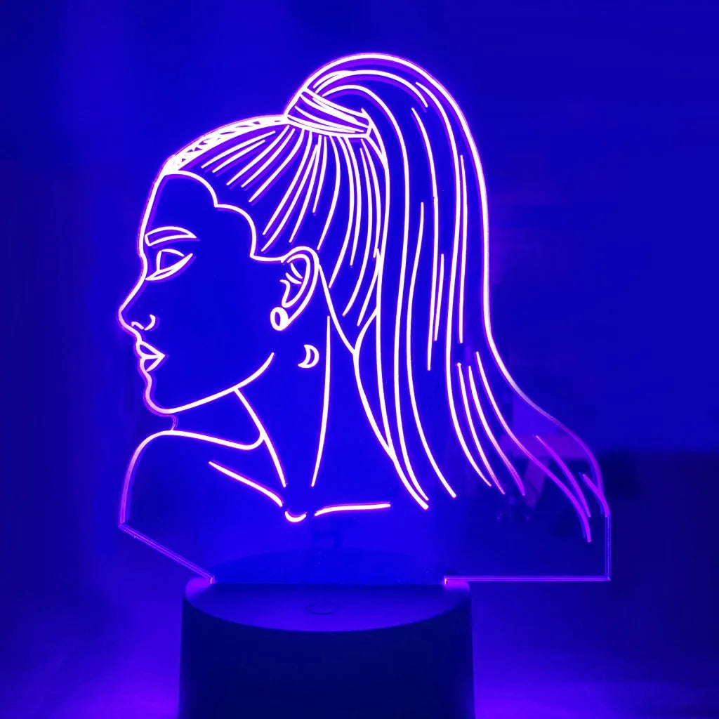 Black base touch remote control LED desk lamp with colourful acrylic shade, 200 mm size