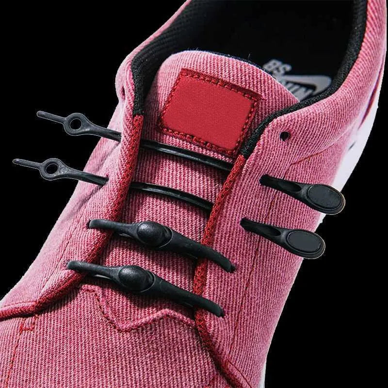 Elastic silicone shoelaces 11.5cm stretched to 30cm in 12 colours for sports shoes and trainers