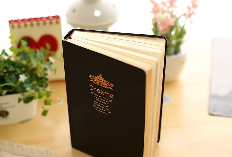 Jingu 25k thick notebook with imitation leather cover, shown in photo colour.