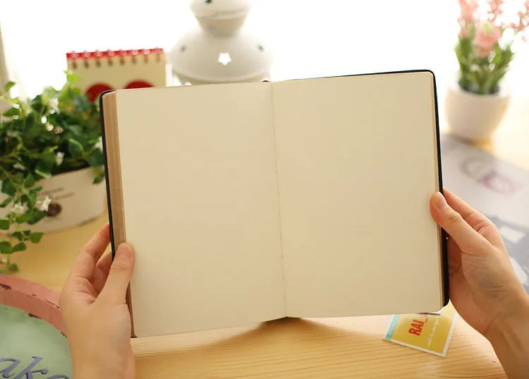 Jingu 25k thick notebook with imitation leather cover, shown in photo colour.