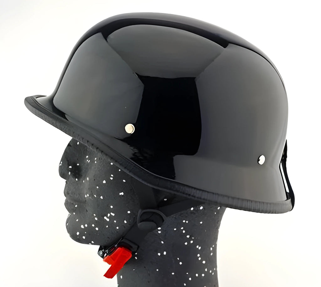 ABS half helmet in bright black for electric bike and scooter use size M to XXL