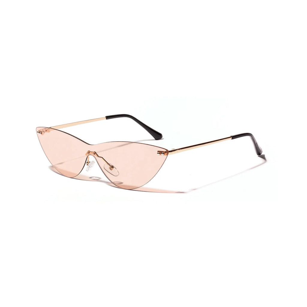 Brown vintage-style sunglasses with a full metal frame and polycarbonate lenses.