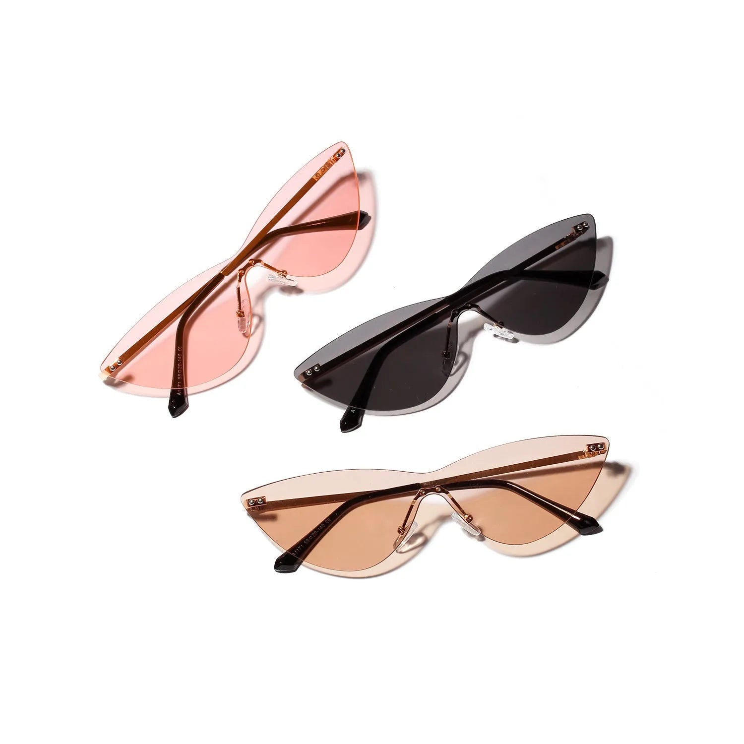 Brown vintage-style sunglasses with a full metal frame and polycarbonate lenses.