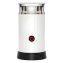 White electric milk frother and heater with 250ml capacity and touch button
