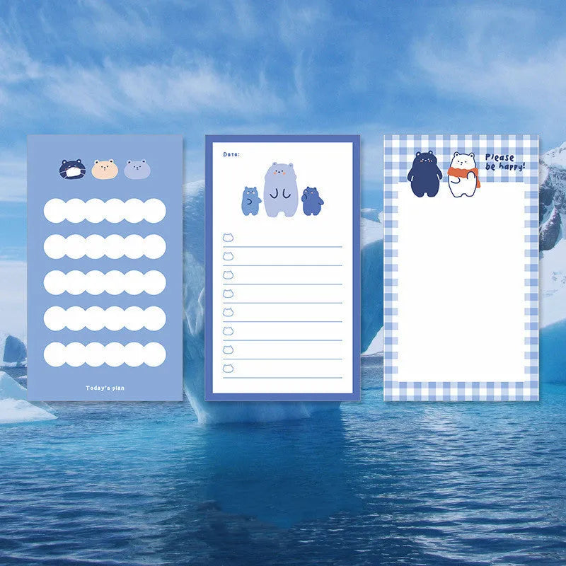 Creative notebook with cartoon animal cover showing 30 inner pages for student notes and collage work
