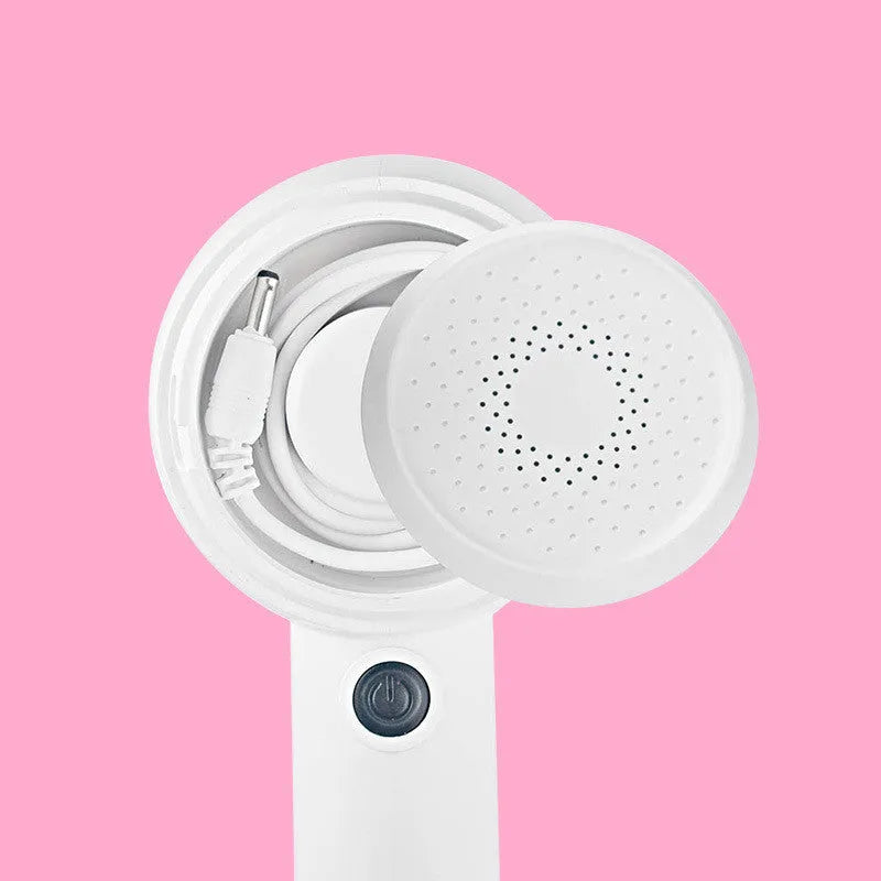 White rechargeable clothes shaver for removing bobbles from jerseys and knitwear