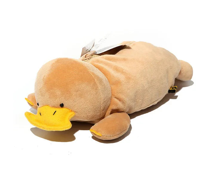 Brown wombat plush pencil case for school stationery storage