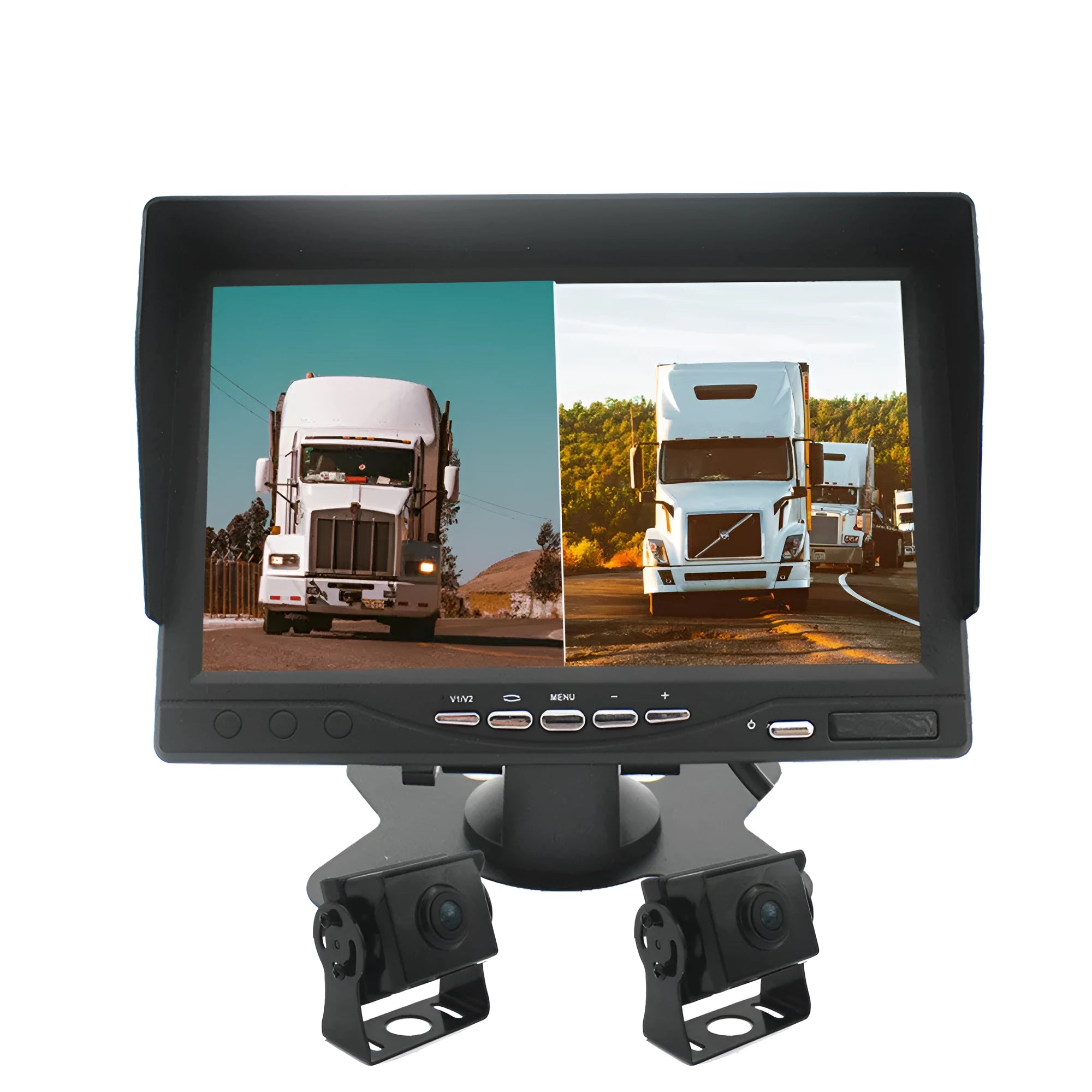 Front and rear AHD non-light night vision recorder with 7-inch TFT screen for GM vehicles