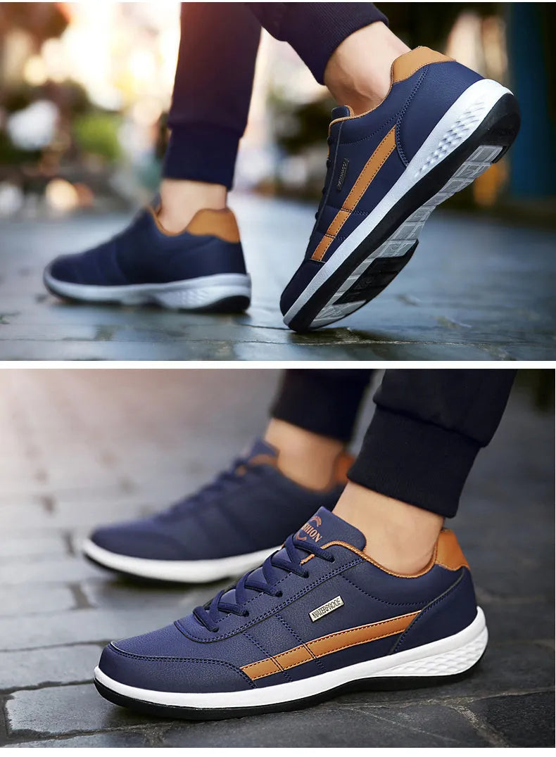 Men's casual vulcanized trainers in black, breathable non-slip sole, sizes 39-49, spring summer footwear