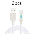 Fabric braided USB fast charging cable in 1 metre length for Android iPhone and Type-C devices