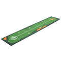 Golf putting practice blanket with non-slip TPR surface on indoor carpet, green colour style, 3 metres long