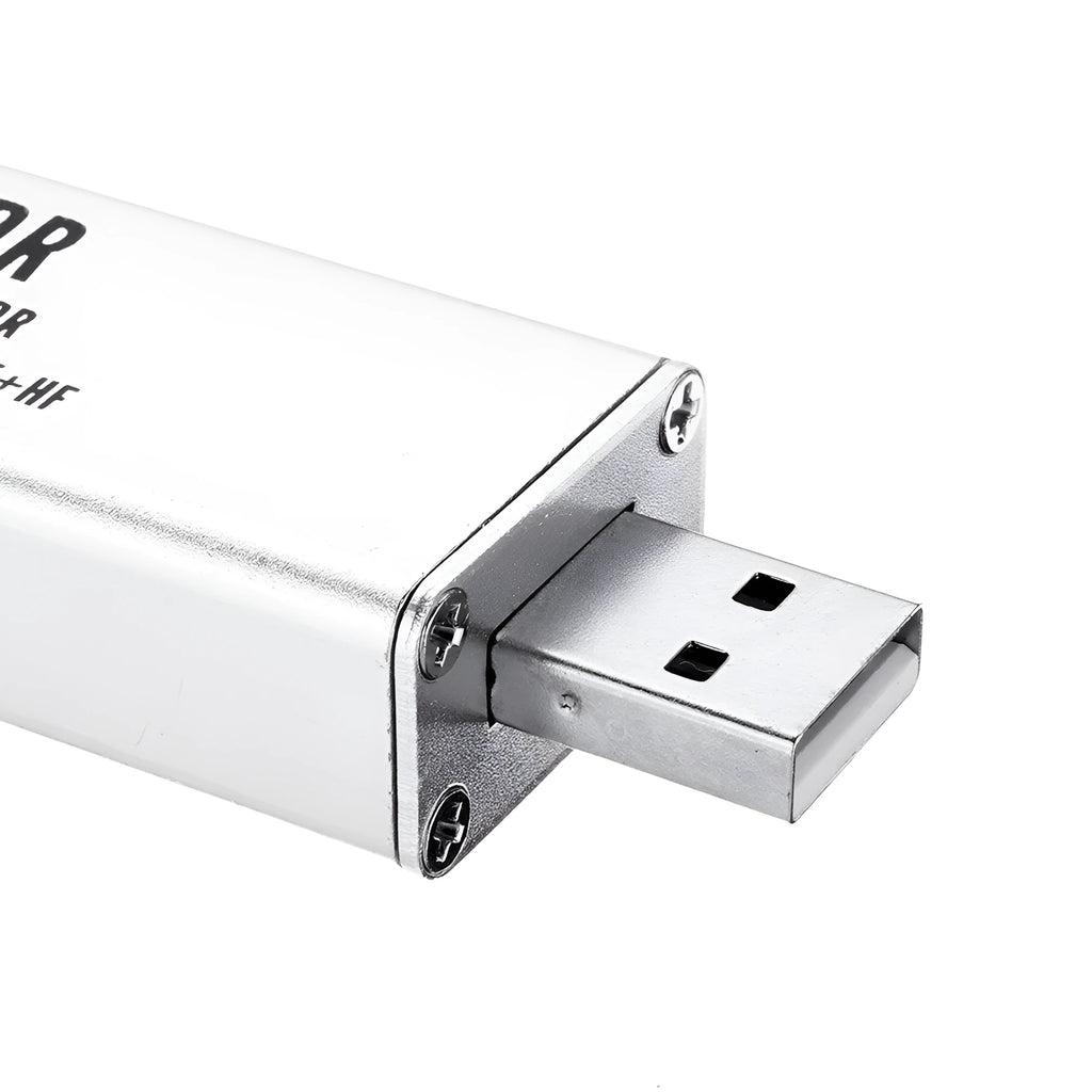 A300U black metal all-band software-defined radio SDR receiver with golden SMA connector