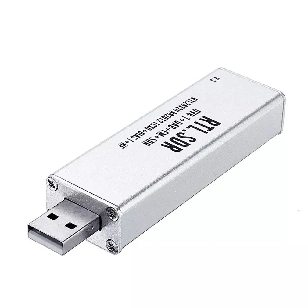 A300U black metal all-band software-defined radio SDR receiver with golden SMA connector