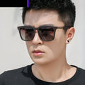 Polarized square PC frame sunglasses in Black, Blue, Brown, Grey, Silver for men and women
