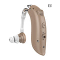 G25 Sound Collector Hearing Aid Earphone in blue with EU/US charging compatibility