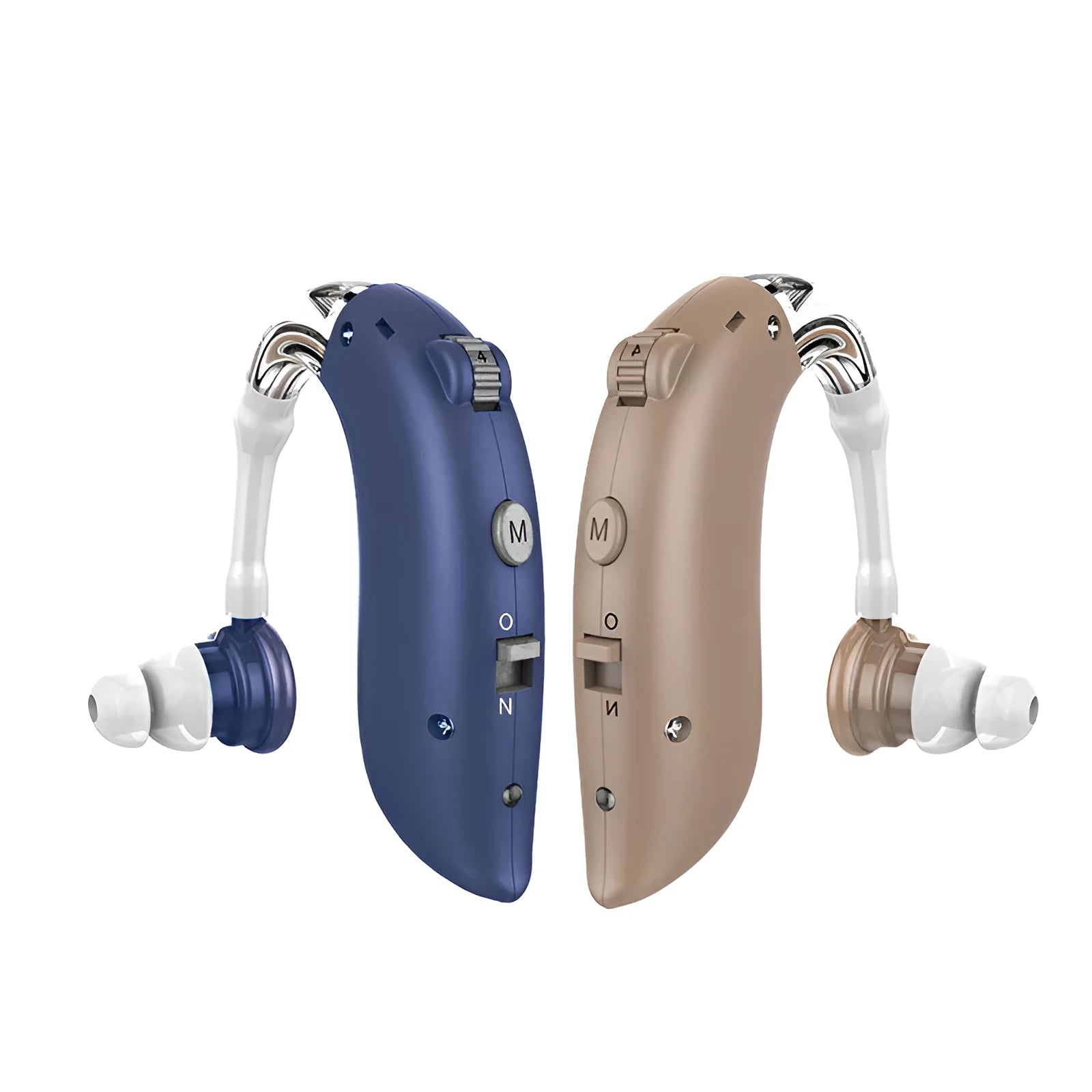 G25 Sound Collector Hearing Aid Earphone in blue with EU/US charging compatibility