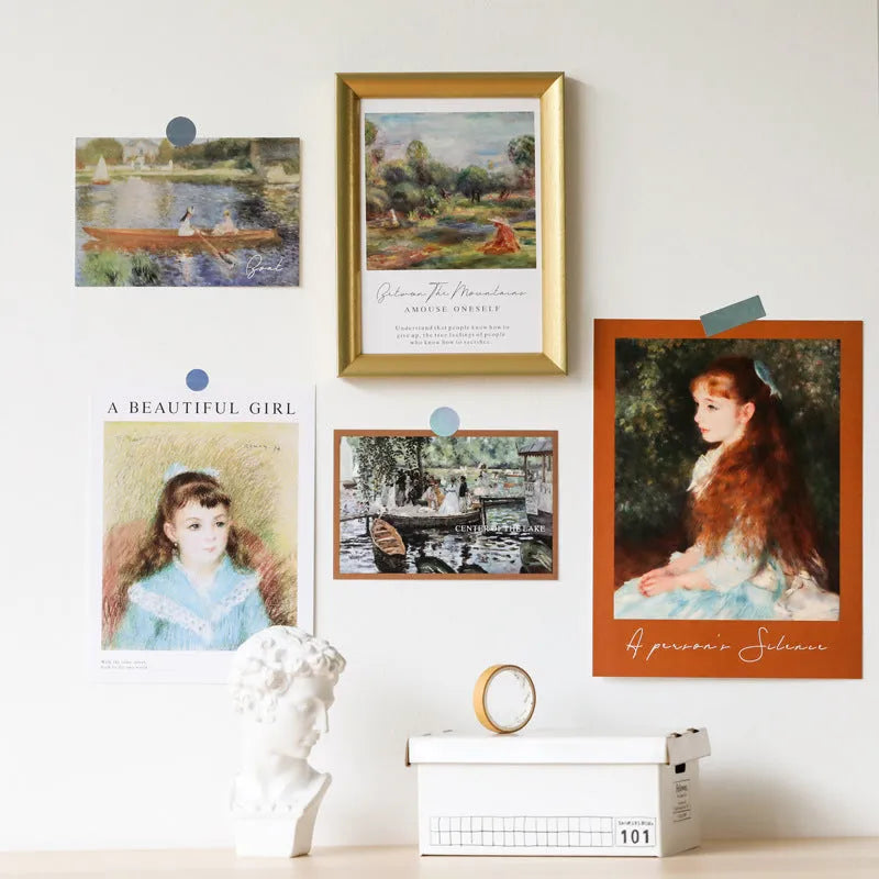 Nordic ins style Wind Decorative Card with hand-drawn illustration for wall decoration