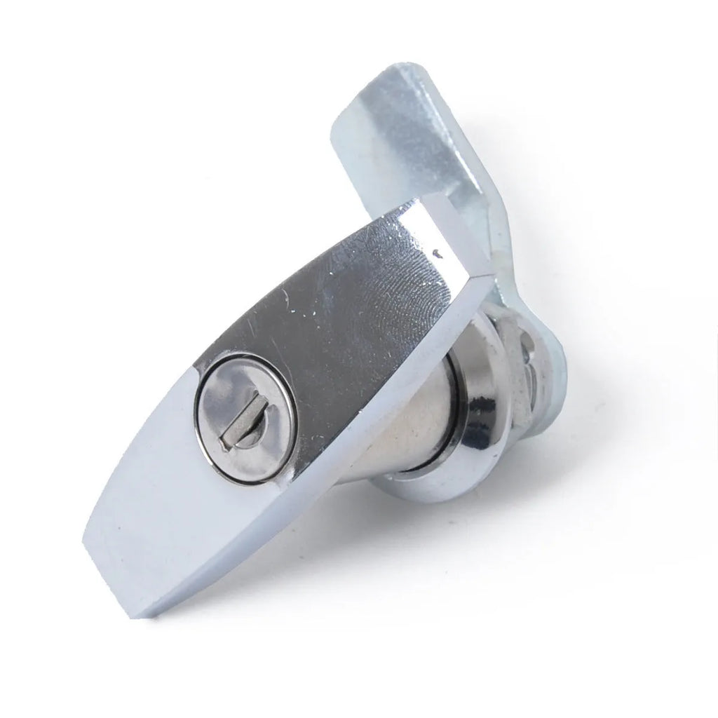 T handle toolbox lock in stainless steel with two keys for trailer car configuration