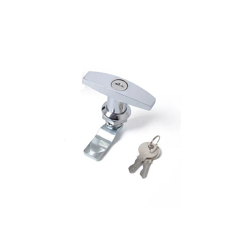 T handle toolbox lock in stainless steel with two keys for trailer car configuration