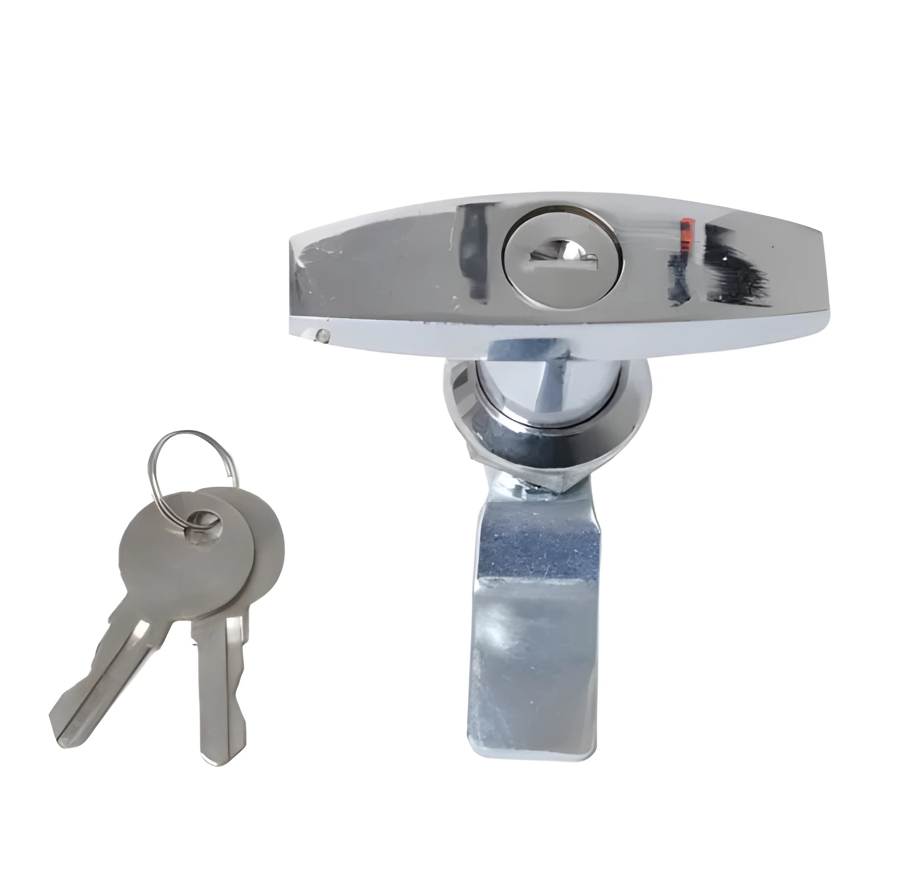 T handle toolbox lock in stainless steel with two keys for trailer car configuration