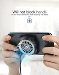Black USB mobile phone cooling fan with suction cup mount for gaming temperature management