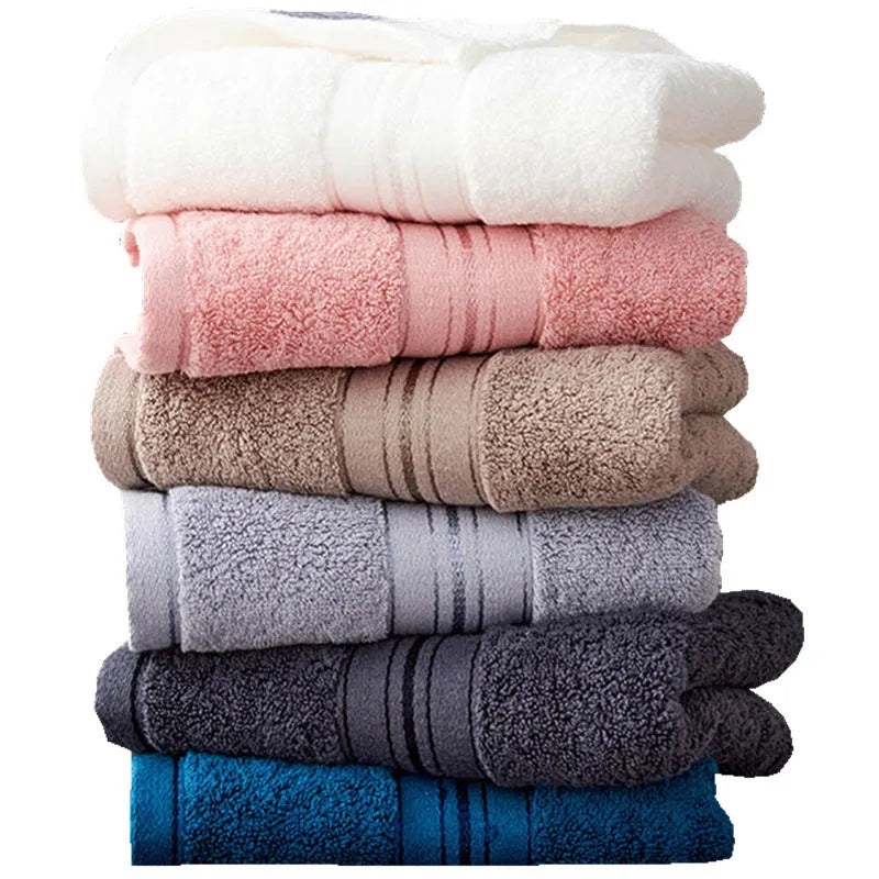 Pure cotton bath towel set showing three pieces in blue colour with floral pattern detail