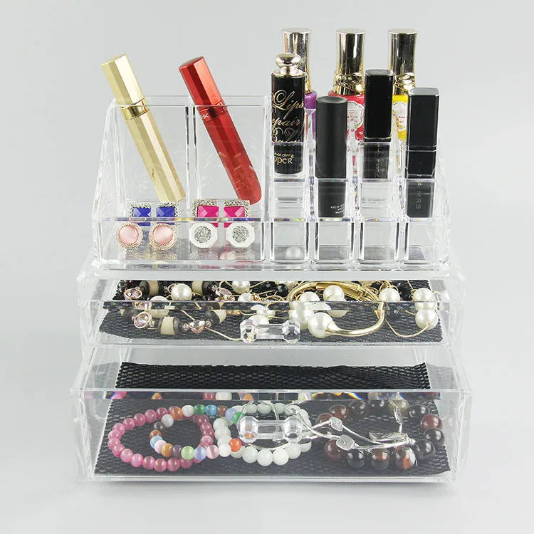Clear foldable acrylic storage organiser box with transparent sides showing 18 litre capacity.