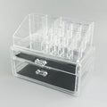 Clear foldable acrylic storage organiser box with transparent sides showing 18 litre capacity.