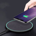 Black aluminium alloy car wireless fast charger for Apple Samsung Huawei Xiaomi phones with 10W power