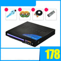 SAST Xianke SA208 tray-loading DVD player in multiple colours with USB and HDMI ports.