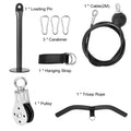 High drop-down gantry pulley with iron construction and EVA padding for horizontal bar fitness equipment