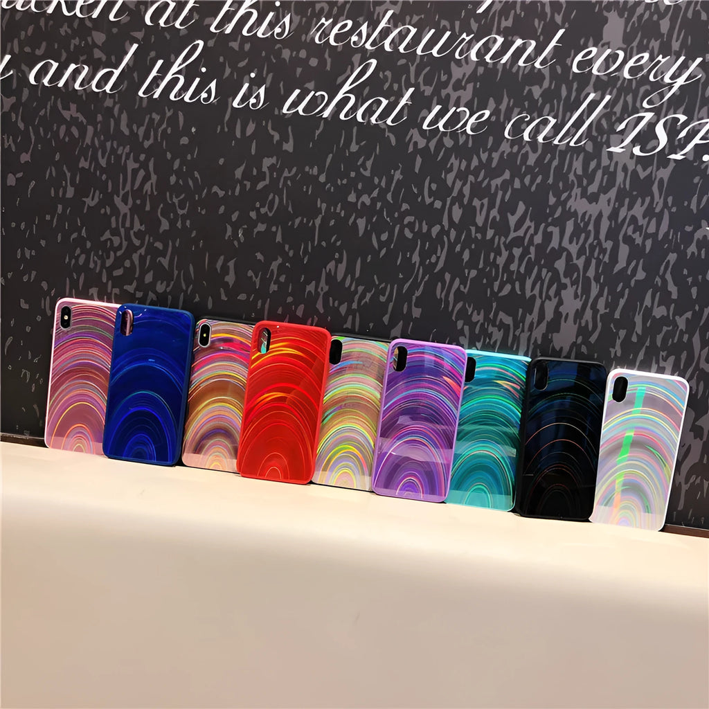 Marble design shockproof silicone phone case cover for Samsung Galaxy phones on a table.