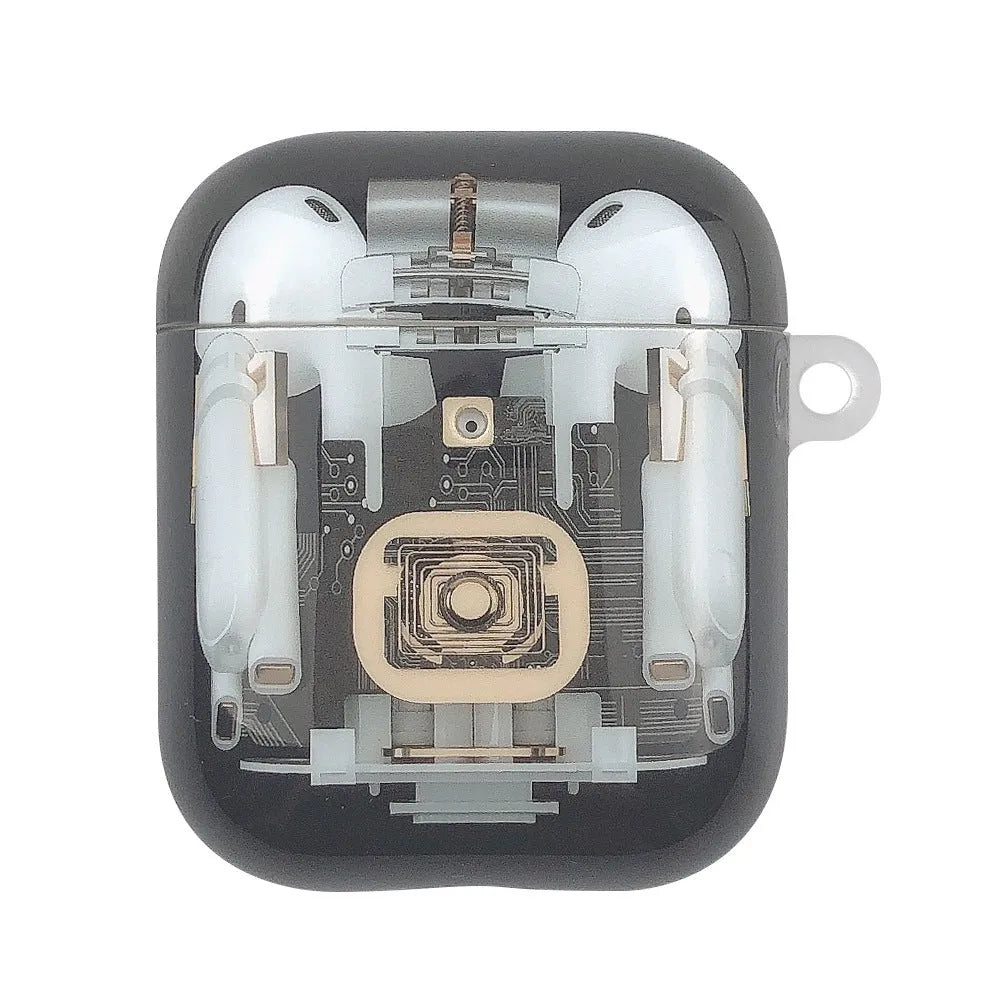 Steampunk mechanical design soft TPU protective case for Apple AirPods 1st and 2nd generation