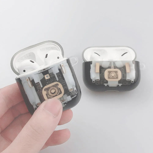 Steampunk mechanical design soft TPU protective case for Apple AirPods 1st and 2nd generation