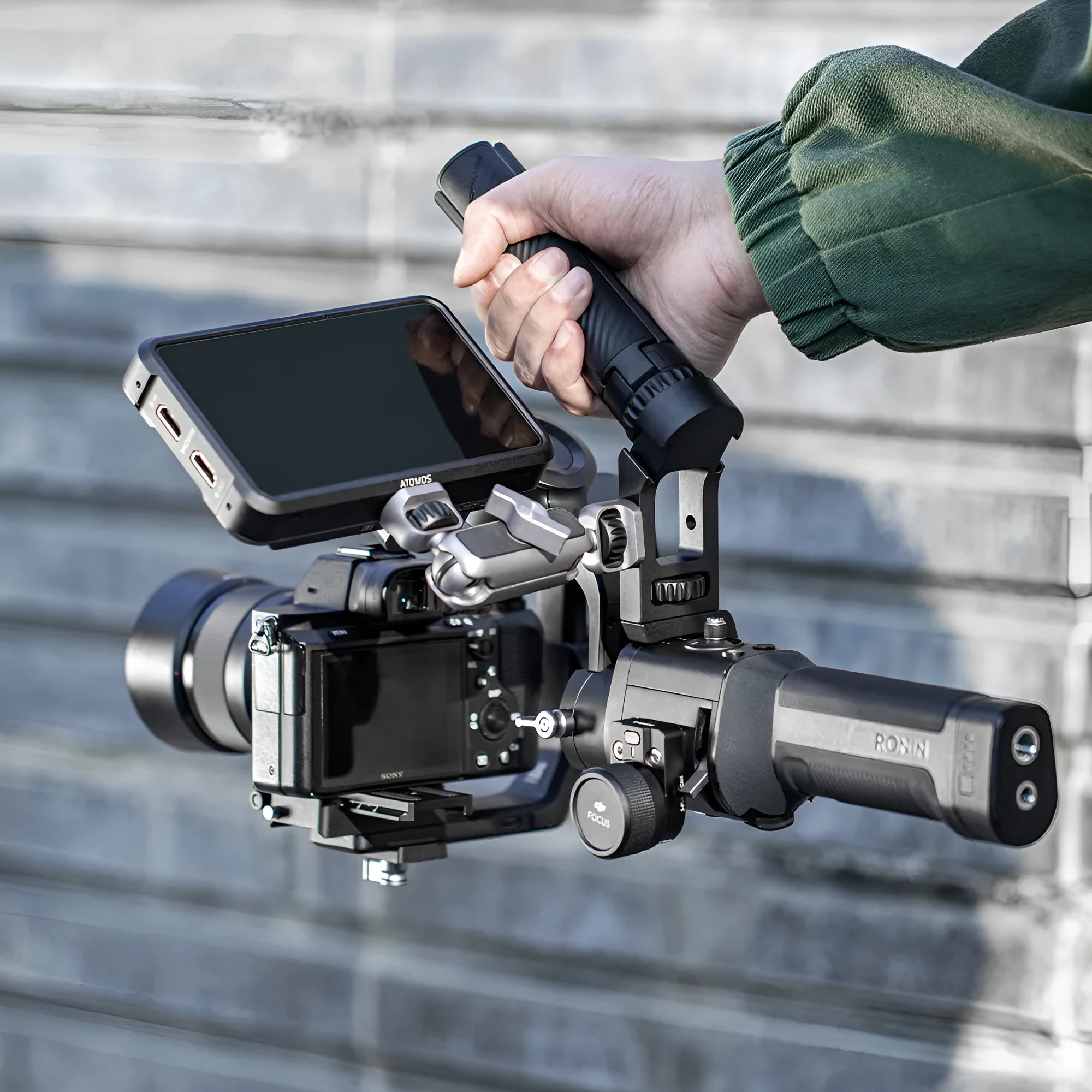 PGYTECH aluminium pot holder adapter for DJI Ronin S and SC gimbals on a tripod