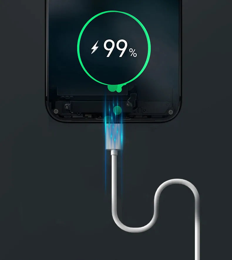 Black Android Type-C fast charging data cable 1.5 metres
