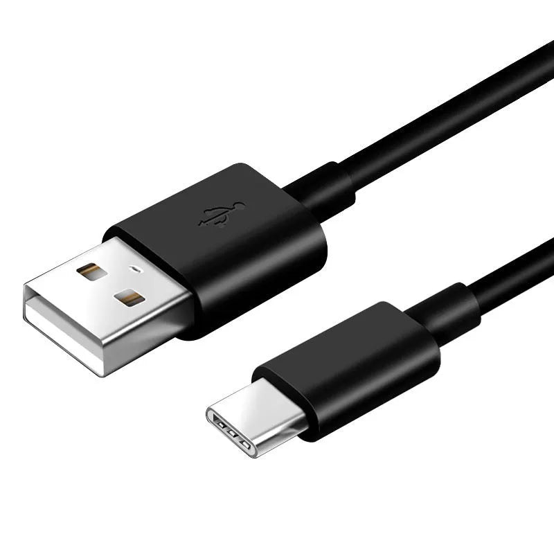 Black Android Type-C fast charging data cable 1.5 metres
