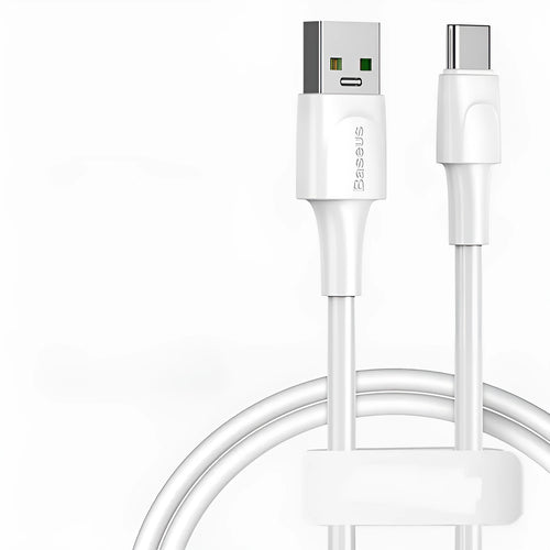 Baseus black and white Android Micro USB fast charging cables in 1 metre and 2 metre lengths.