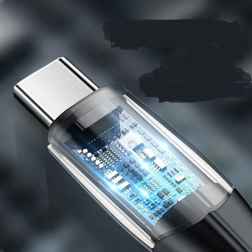 Baseus black and white Android Micro USB fast charging cables in 1 metre and 2 metre lengths.