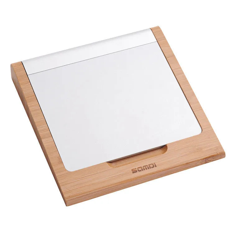 Bamboo wood bracket for Apple Bluetooth trackpad and tablet, 15cm by 15.8cm dimensions